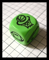 Dice : Dice - 6D - Chessex Sports Icons Green with Black Gen Con Aug 2009